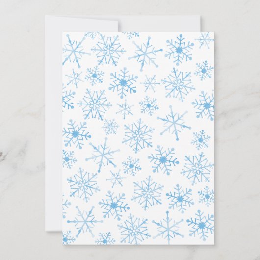 Blue Arctic Animals Birthday Invitation Kaart (Achterkant)