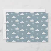 Blue Arctic Animals Winter Onederland 1e verjaarda Kaart (Achterkant)