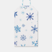 Blue Arctic Animals Winterverjaardag Bedankt Cadeaulabel (Achterkant)