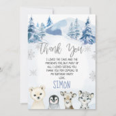 Blue Arctic Nederland Verjaardag Dank u kaart (Voorkant)