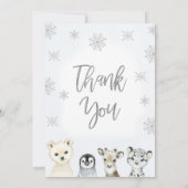 Blue Arctic Nederland Verjaardag Dank u kaart (Achterkant)