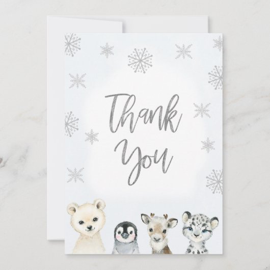 Blue Arctic Nederland Verjaardag Dank u kaart (Achterkant)