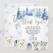 Blue Arctic Nederland Verjaardag Dank u kaart (Voorkant / Achterkant)