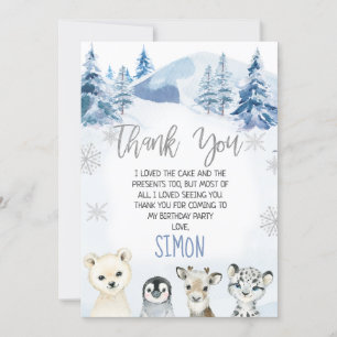 Blue Arctic Nederland Verjaardag Dank u kaart