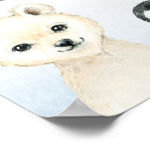 Blue Arctic Onederland 1e Verjaardag mijlpaal Poster (Hoek)