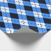 Blue Argyle Cadeaupapier (Hoek)