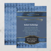 Blue Argyle Classic Uitnodigingen voor een pensioe (Voorkant / Achterkant)