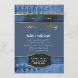 Blue Argyle Classic Uitnodigingen voor een pensioe