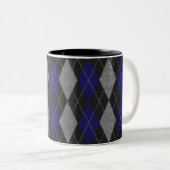 Blue Argyle Coffee Mok (Voorkant rechts)