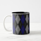 Blue Argyle Coffee Mok (Links)