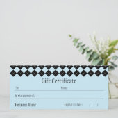 Blue Argyle Gift Certificate (Staand voorkant)
