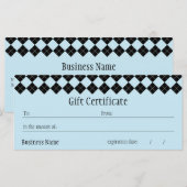 Blue Argyle Gift Certificate (Voorkant / Achterkant)