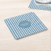 Blue Argyle Golf Pattern  Kartonnen Onderzetters (Schuin)