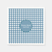 Blue Argyle Golf Pattern Paper Napkin Servet (Voorkant)