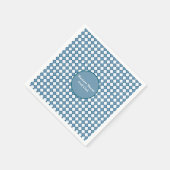 Blue Argyle Golf Pattern Paper Napkin Servet (Hoek)