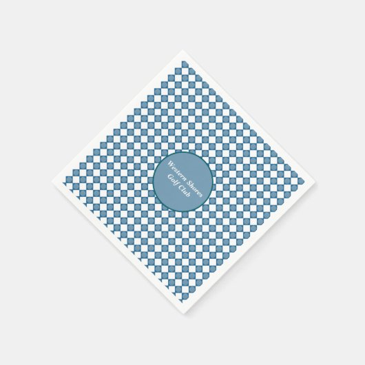 Blue Argyle Golf Pattern Paper Napkin Servet (Hoek)