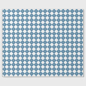 Blue Argyle Golf Pattern Wrapping Paper Cadeaupapier (Vlak)