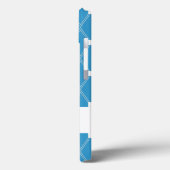Blue Argyle Lattice met monogram Case-Mate iPhone Case (Achterkant / Links)