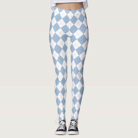 Blue Argyle Leggings (Voorkant)