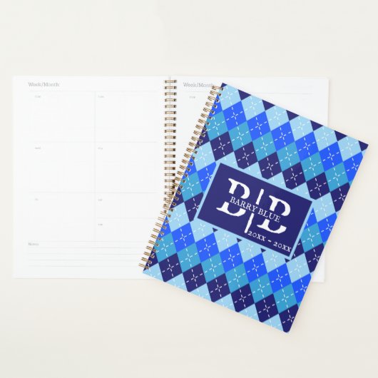 Blue Argyle Nieuwe Baan Terug naar School Geperson Planner (Display)