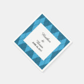 Blue Argyle Paper Napkins Servet (Hoek)