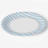 Blue Argyle Papieren Bordje (Gekanteld)