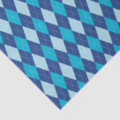 Blue Argyle Patroonpapier Tissuepapier (Detail)