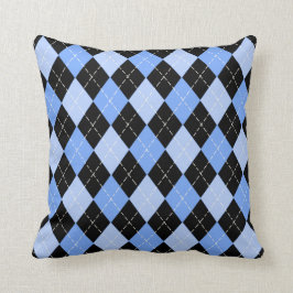 Blue Argyle Pattern American MoJo Kussens