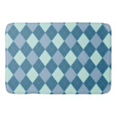 Blue Argyle Pattern Badmat (Voorkant)