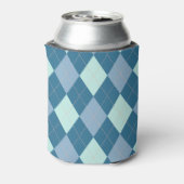 Blue Argyle  Pattern Blikjeskoeler (Blikje Achterkant)