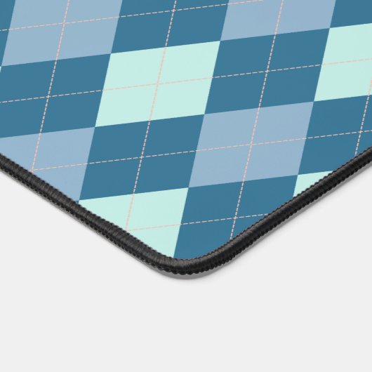 Blue Argyle Pattern Bureaumat (Hoek)