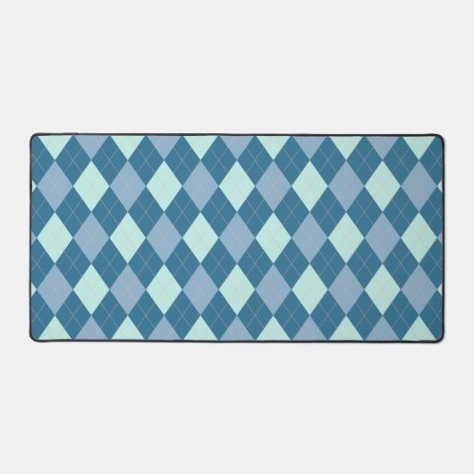 Blue Argyle Pattern Bureaumat (Voorkant)