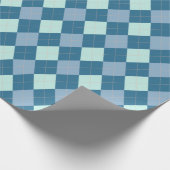 Blue Argyle Pattern Cadeaupapier (Hoek)