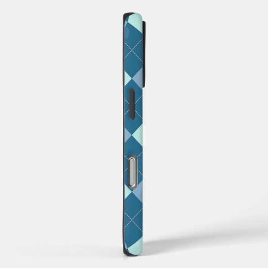Blue Argyle Pattern Case-Mate iPhone Case (Achterkant / Rechts)