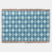 Blue Argyle  Pattern Deken (Voorkant)