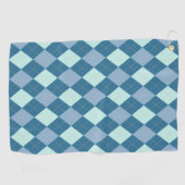 Blue Argyle Pattern Golfhanddoek (Horizontaal)