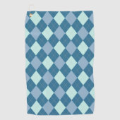 Blue Argyle Pattern Golfhanddoek (Voorkant)