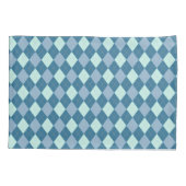 Blue Argyle  Pattern Kussensloop (Achterkant-Links)
