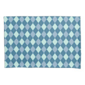 Blue Argyle  Pattern Kussensloop (Voorkant-Links)