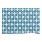 Blue Argyle  Pattern Kussensloop (Voorkant-Rechts)