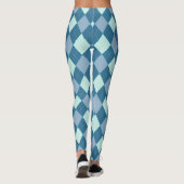 Blue Argyle  Pattern Leggings (Achterkant)