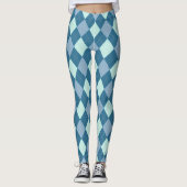 Blue Argyle  Pattern Leggings (Voorkant)
