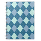 Blue Argyle Pattern Notitieboek (Voorkant)