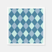 Blue Argyle Pattern Servet (Voorkant)