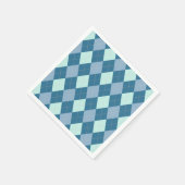 Blue Argyle Pattern Servet (Hoek)