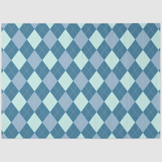 Blue Argyle  Pattern Tissuepapier (Voorkant)
