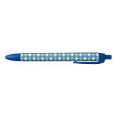 Blue Argyle  Pattern Zwarte Inkt Pen (Bodem)