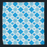 Blue Argyle Paw Print Patroon Bandana<br><div class="desc">Introductie van ons stijlvolle blauw-witte stijl ontwerp met schattige pootafdrukken, de perfecte mix van verfijning en huisdier-geïnspireerde charme. Dit opvallende ontwerp combineert het klassieke stijl patroon met speelse pootafdrukken, waardoor een unieke en modieuze look ontstaat. Het artyle patroon straalt een tijdloze en verfijnde esthetiek uit, terwijl de grillige pootafdrukken een...</div>