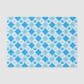 Blue Argyle Paw Print Patroon Tissuepapier (Voorkant)