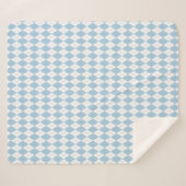 Blue Argyle Sherpa Deken (Voorkant (horizontaal))